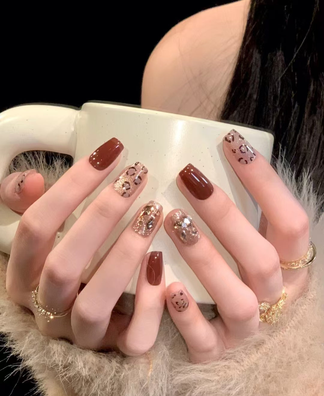 100% Handmade press on Nail Art Styles-901-GYEJ