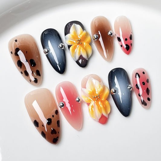 100% Handmade press on Nail Art Styles-012-YWRJ